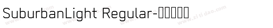 SuburbanLight Regular字体转换